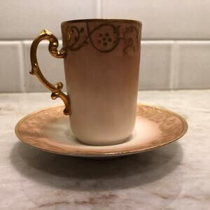 J P Limoges France mug and saucer Antique